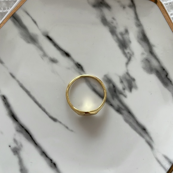 C initial silver/gold filled ring size 7.5 - Picture 2 of 3